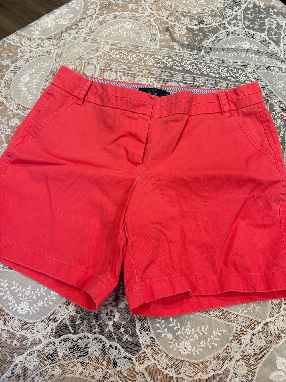 J. Crew Coral Cotton Chino Bermuda Shorts